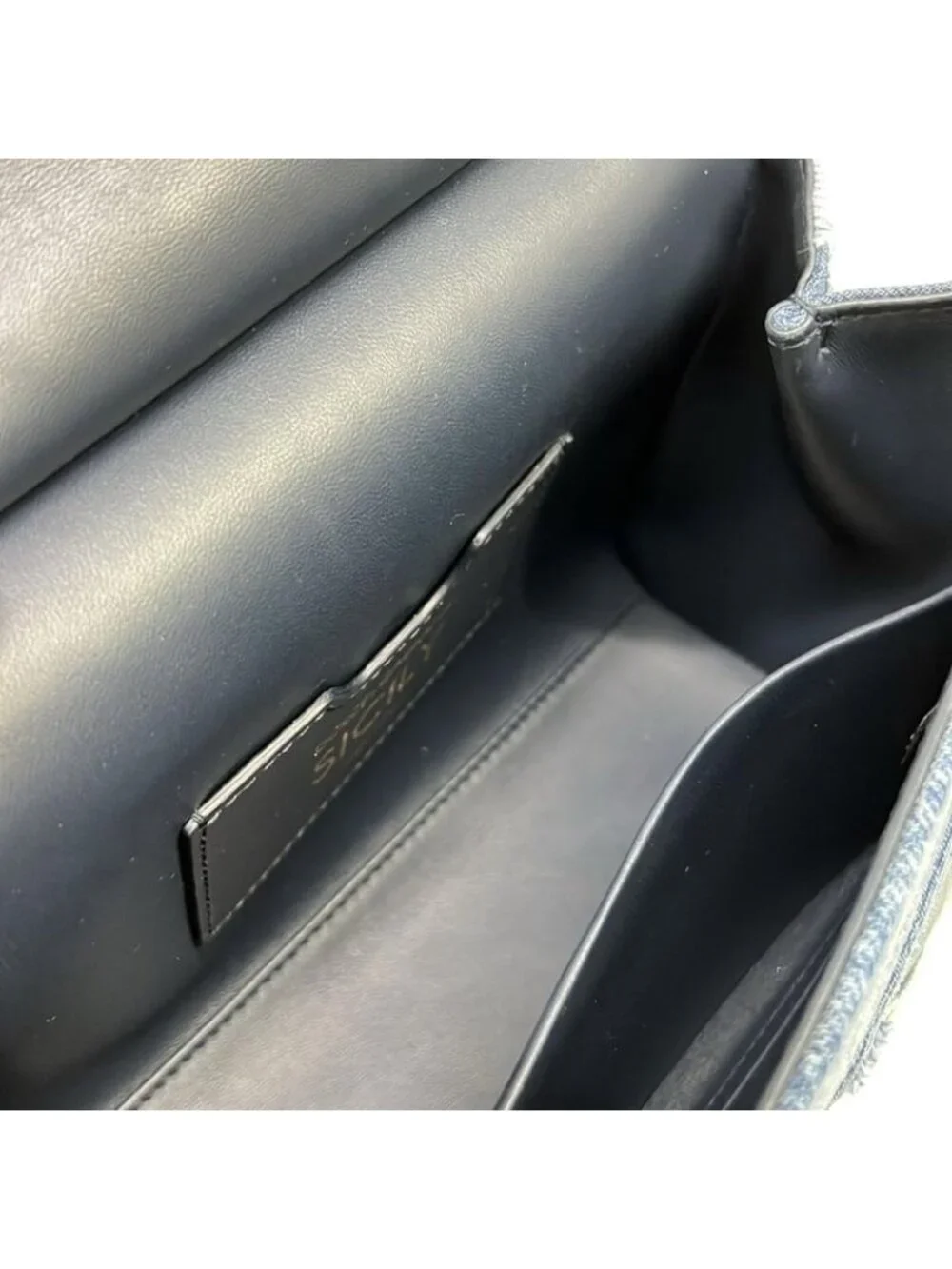 ★SOLD★ Dolce & Gabbana Handbag Shisiri Navy Dark Light Blue Leather - Picture 7 of 15